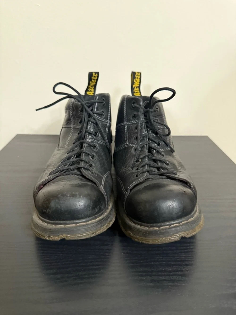 Doc Martens Vintage Grunge Air Wair Cecil Unisex Lace Up Boots Black US 11 Mens